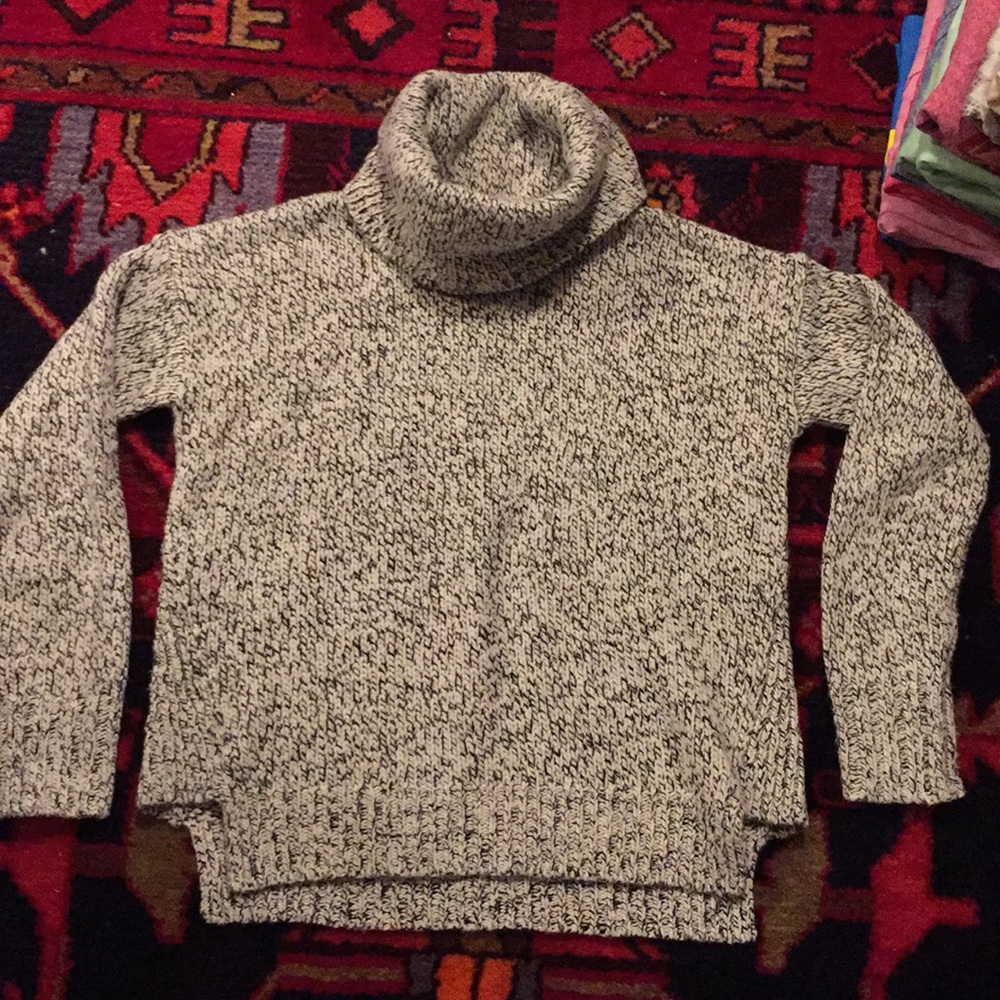 Madewell marbled black and white sweater, XS